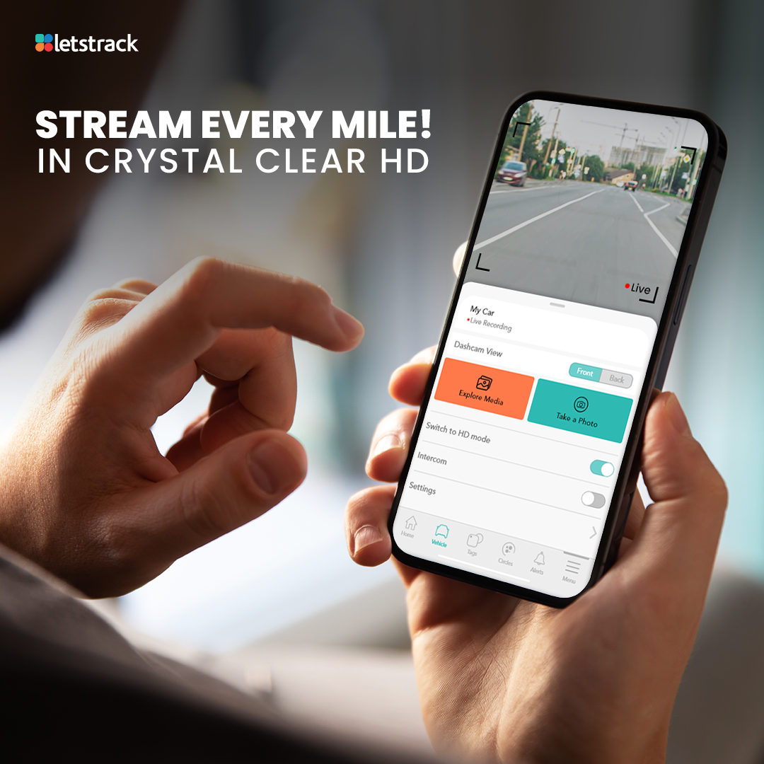 Letstrack 4G Dual Dashcam with GPS