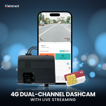 Letstrack 4G Dual Dashcam with GPS