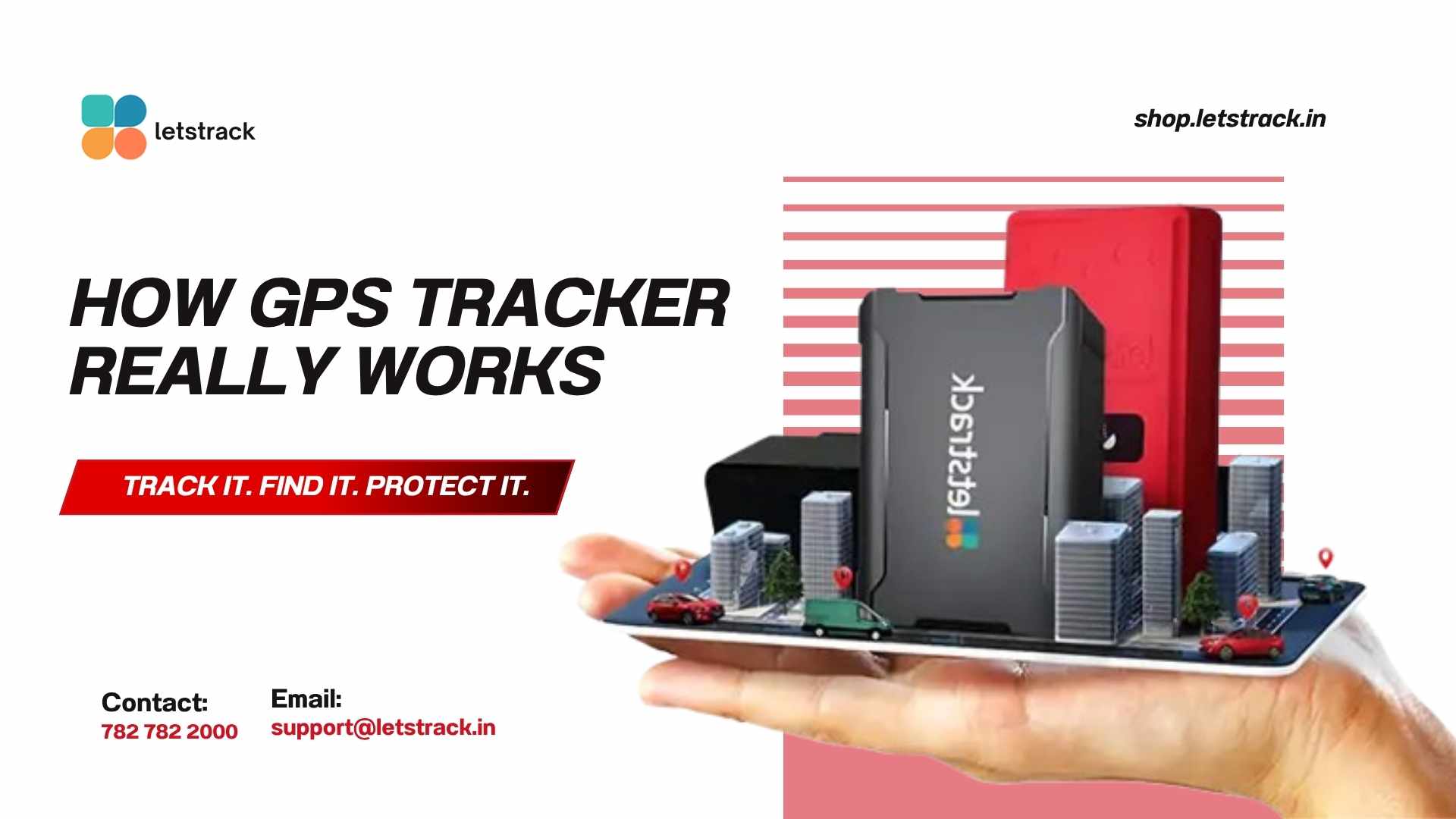 Letstrack GPS tracker device for car and bike with real-time tracking features